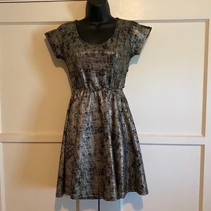 Rolla Coster Gold Mini Cut Out Dress small